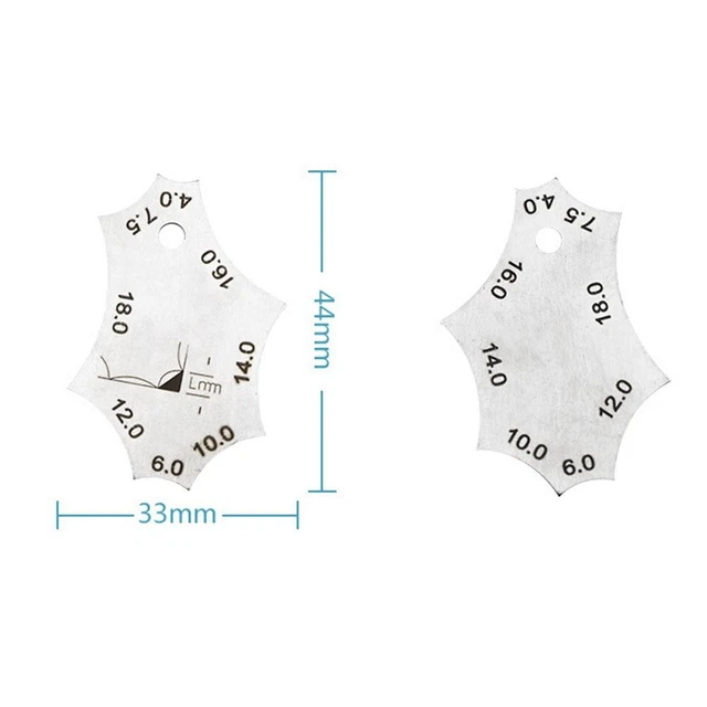 MEASURING RULER BUTT Weld Gauge Fillet Weld Gauge Weld Gauge Two-piece ...
