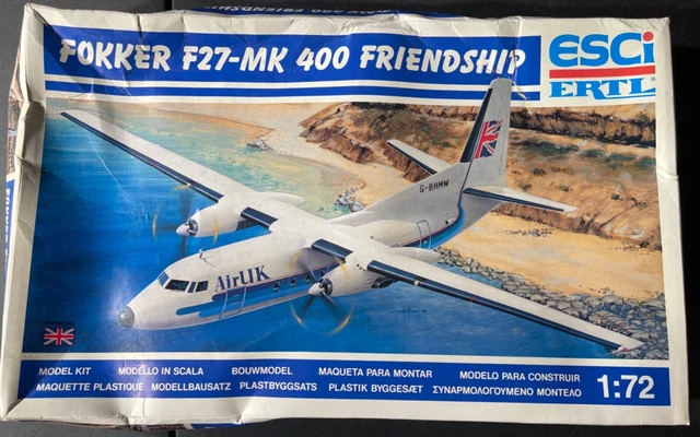 ESCI ERTL Fokker F27-MK 400 Friendship 1/72 9111 NIB Model Kit ‘Sullys Hobbies’