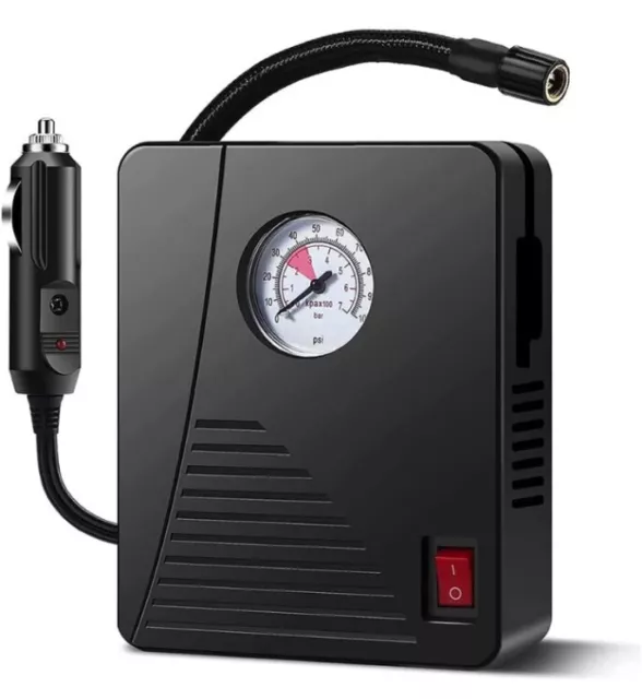Tire Compressor Inflator, Portable Auto Air Pump with Classic Pressure Gauge...