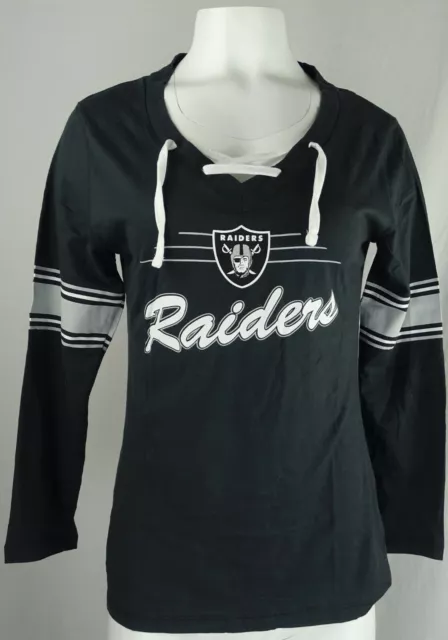 Las Vegas Raiders NFL Team Apparel Women's Lace Up T-Shirt