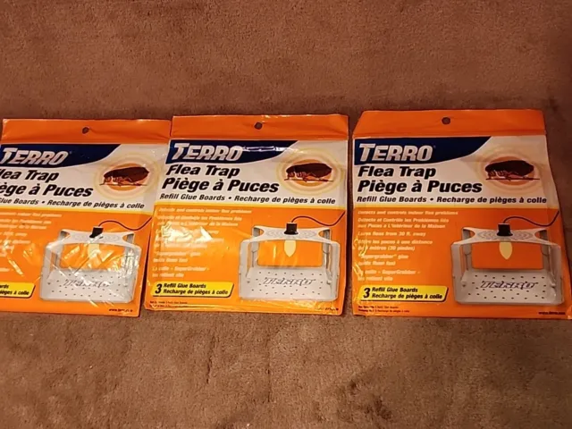 Lot of 3: Terro Flea Trap Refills Flea Control 3 Refills Each Pack (T231)