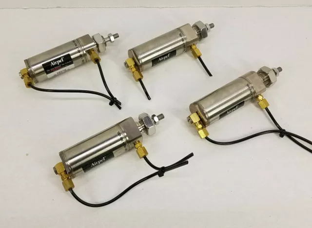 (4) Airpel E 24 D 1.0N Double Acting Pneumatic Linear Air Cylinder 1" Stroke