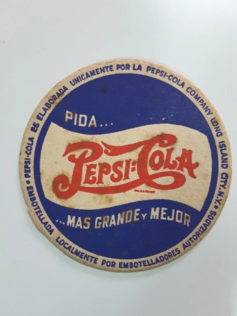 Pepsi Cola Coaster Spanish 50s Bottle Cap Rare Pepsi Cola Coaster Spanish 50s Bottle Cap Rare