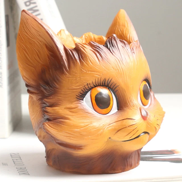 Harz katze blumentopf lebensechte desktop bonsai container blumentopf für home