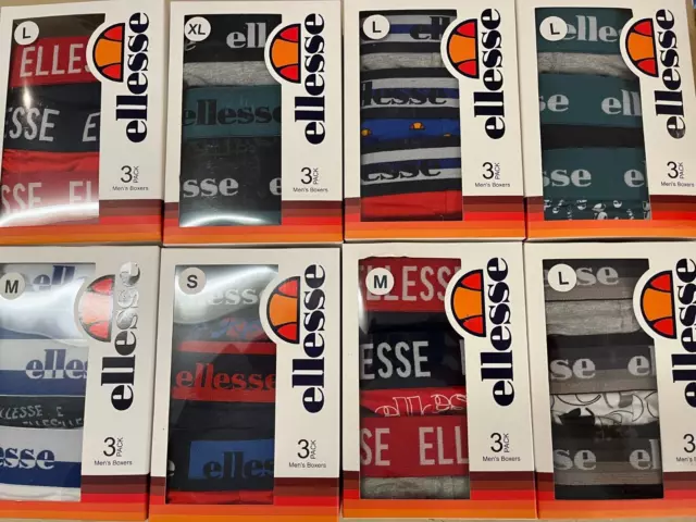 Ellesse Boxer Shorts 3er Pack Verschiedene Größen S-L NEU