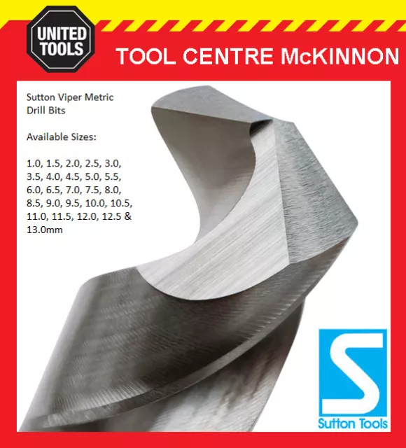 Sutton Viper Metric Jobber Drill Bit & Sets For Wood Metal & Plastic - All Sizes