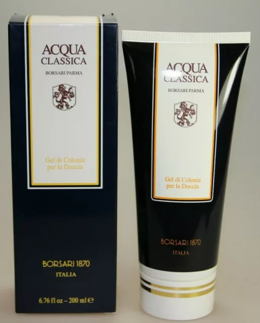 BORSARI Parma Acqua Classica 200 ml Gel di Colonia per la Doccia Showergel