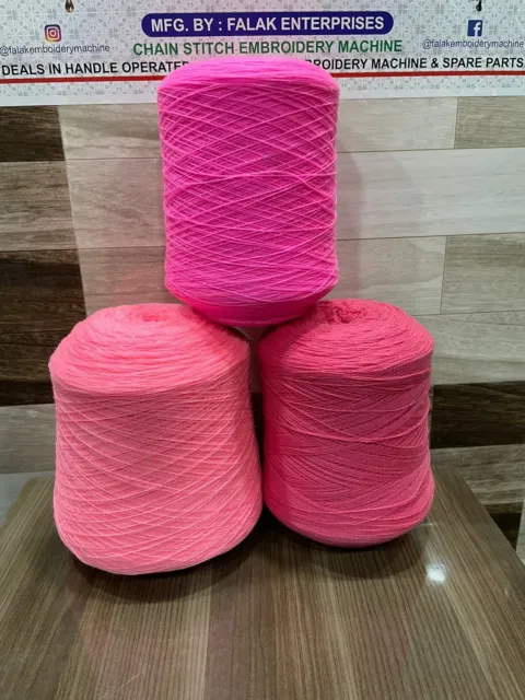 Falak Embroidery Thread Combo Wool  (Pink family) Free Shipping