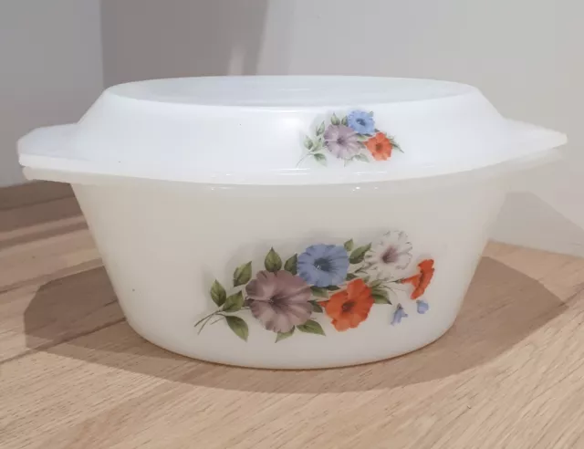 Deco Vintage Cuisine Cocotte Arcopal Fleurie Ronde