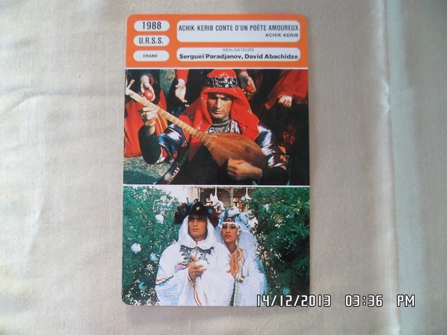 CARTE FICHE CINEMA 1988 ACHIK KERIB CONTE D'UN POETE AMOUREUX Alim Mgoian