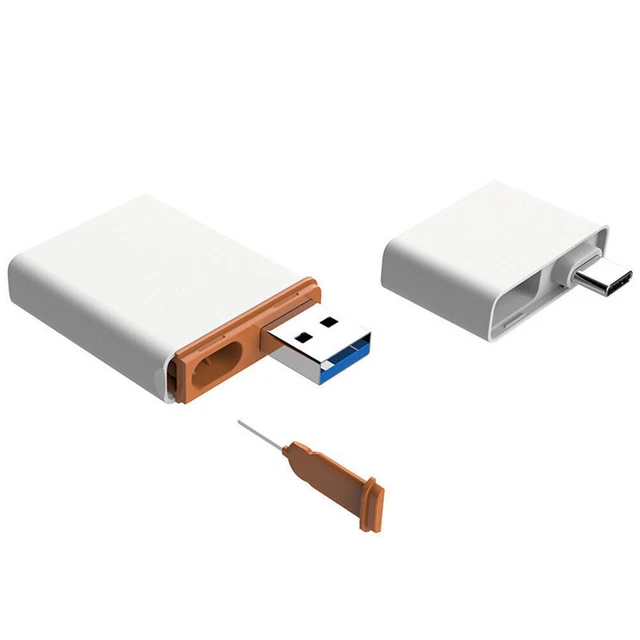 Tarjeta de conexión 2 en 1 casi nuevo lector de tarjetas micro SD convertidor USB 3.1 para Mac/Windows