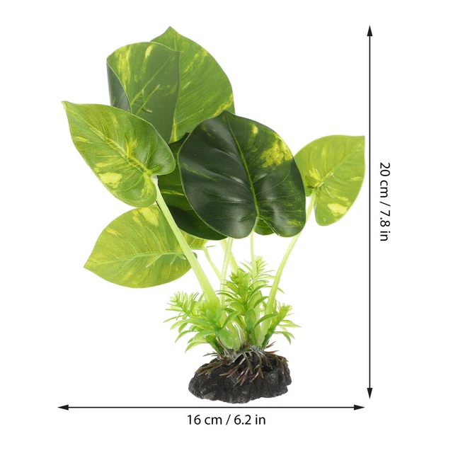 Piante Finte Per Acquario 16 Pezzi - Verde, In Plastica Sicura, Decorazione Per Pesci - Foto 5