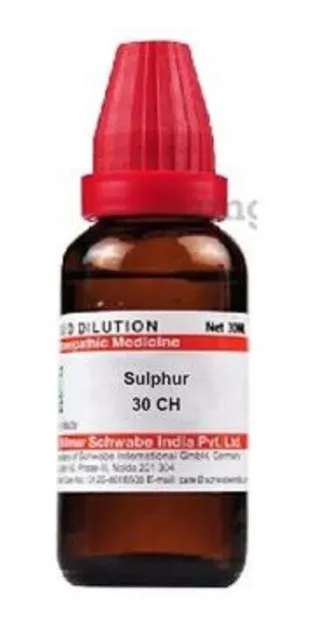 Dr Willmar Schwabe India Sulphur Dilution 30CH Each 30 ML pack of 2