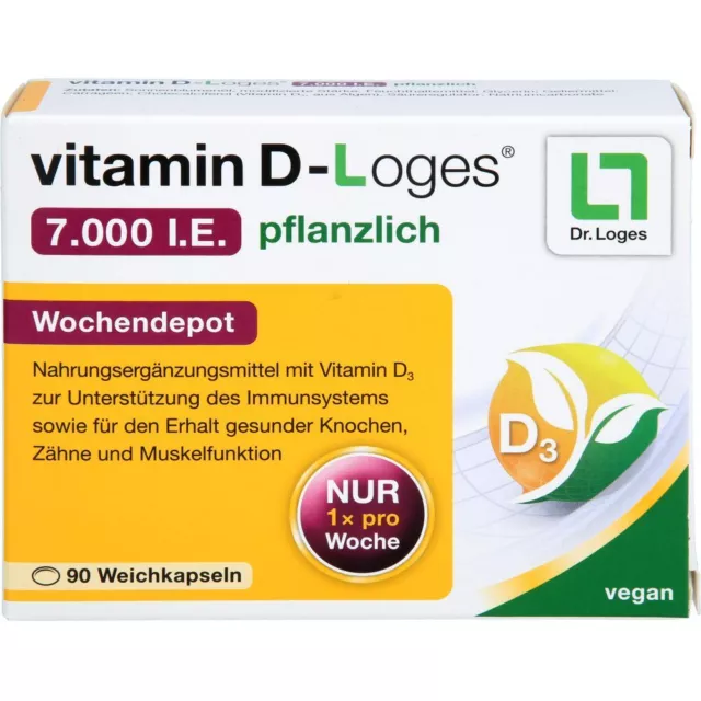 Vitamine D-Loges 7.000 I.e. Végétal Wochendepot 90 Pièces PZN17525936