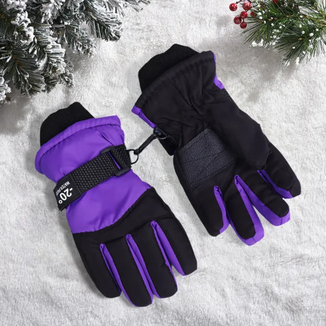 1 Pair Kid Riding Glove Windproof Keep Warm Kids Winter Warm Snowboard Gloves