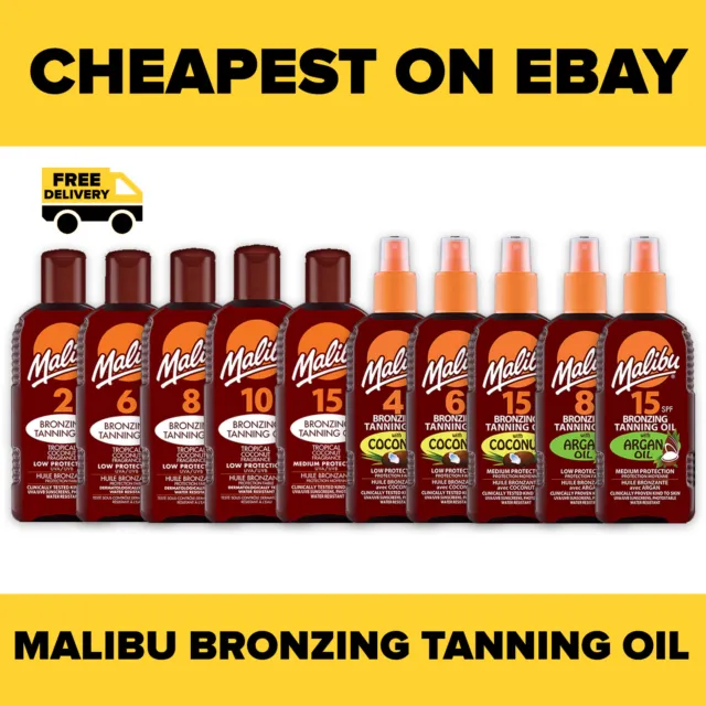 Malibu Bronzing Tanning Oil With Argan Oil, Malibu Bronzing Tanning Oil Coconut