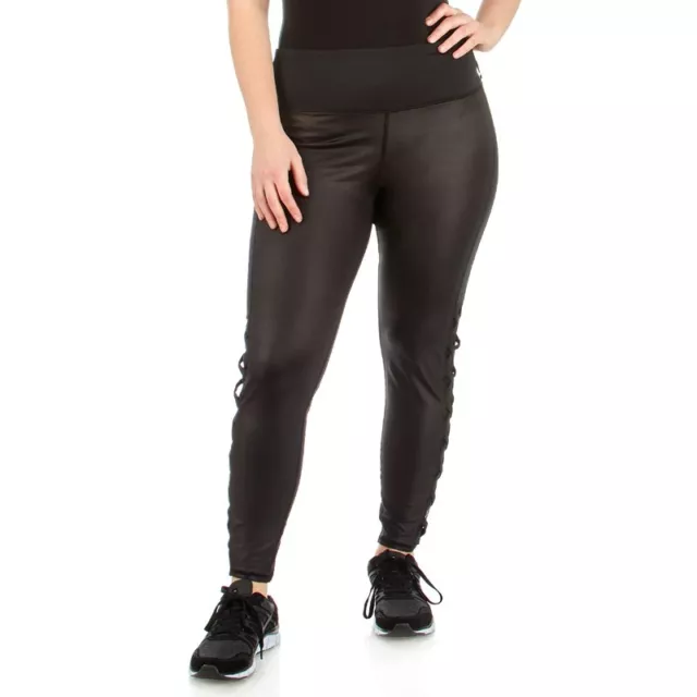 Xersion Womens Plus Size 2X Black Star Pattern Workout Activewear