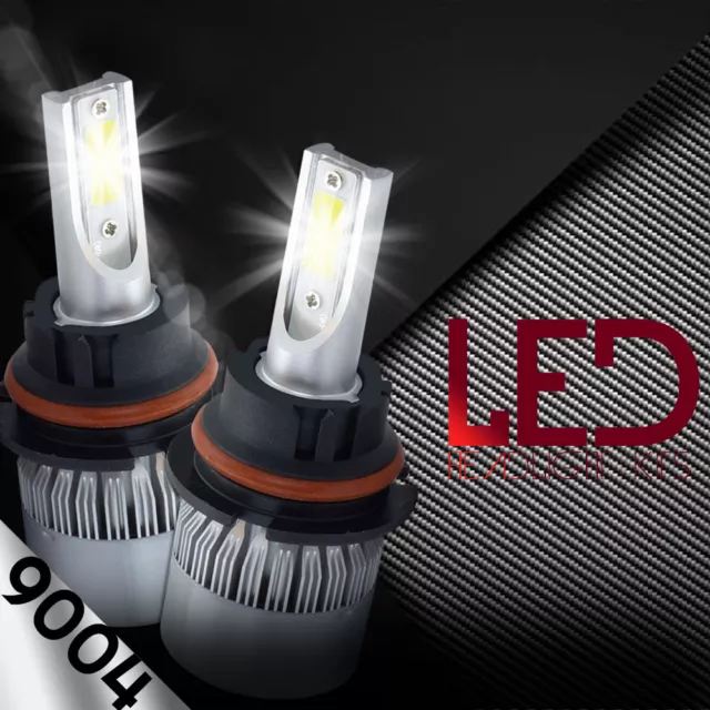 2x 9004 HB1 COB LED Headlight Lamp 488W 48800LM DRL Driving Fog Kit Hi/Lo Beam