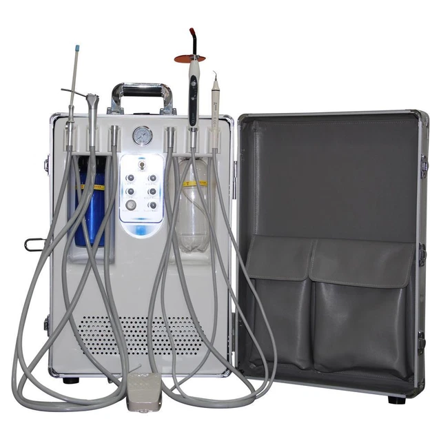 Dental Delivery Unit with LED Curing Light Ultrasonic Scaler Compressor Motor US