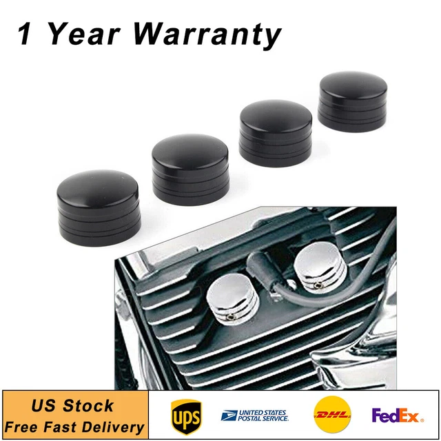 Fit Harley Sportster XL Twin Cam Touring Head Bolt Spark Plug Covers Black USA