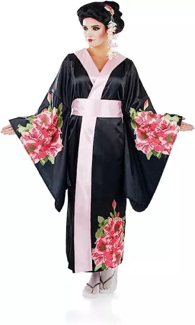 Geisha Kostüm für Damen Japanisch Traditionell Kimono Karneval Faschingskostüme