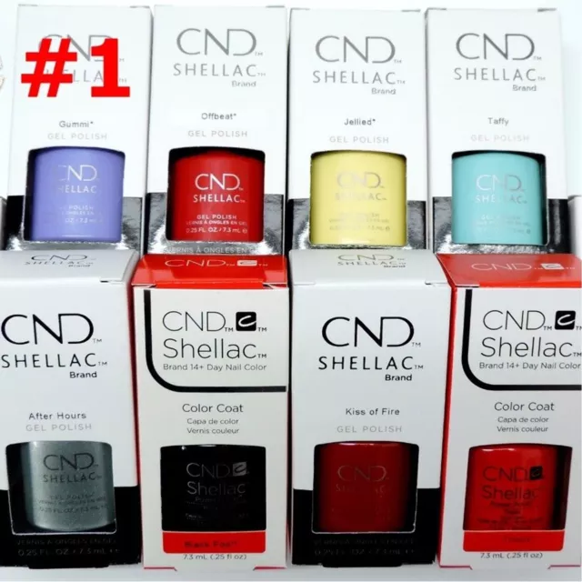 CND Shellac Gel Nail Polish /Base /Top /Brand New Gel Color #1 - Choose Any