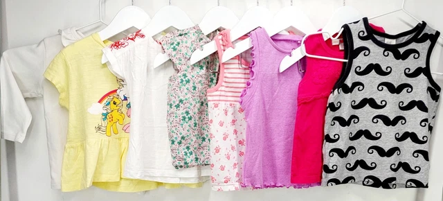 Zara Next M&S etc Baby Girl Bundle 12-24 Months 8 Piece Set Tops T Shirt Tank