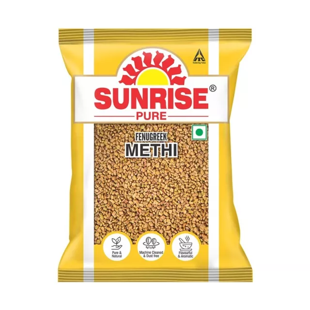 Sunrise Meethi Whole Spice 50 Gram, Methi Or Fenugreek 50 Grams Packet