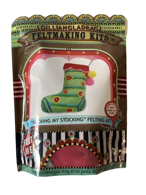 Kit de fabricación de fieltro de Navidad Rocking My Stocking. Nuevo. Gillian Gladrag.