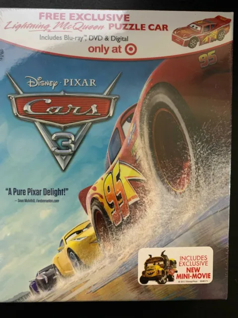 Car 3 (Blu-ray + DVD + Digital HD) Puzzle Car Target Exclusive -Brand New Sealed