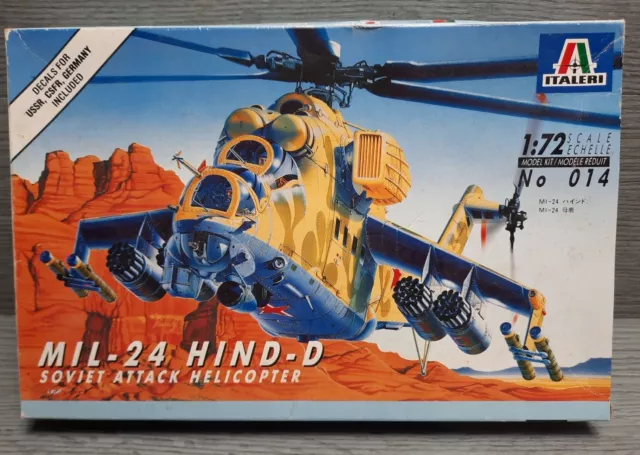 Italeri - Mil-24 Hind D Soviet Attack Helicopter 1:72 Model Kit HTF