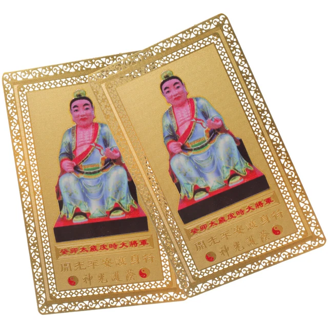 2pcs Tragbare Praktische Premium Glück Amulett Religiöse Amulett Für Neue Jahr