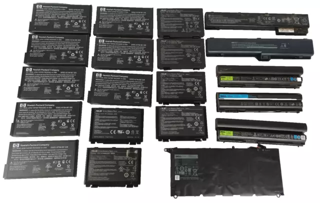 Stock Lot 20 Batteries Lithium HP Asus Dell Notebook Laptop PC Akku 18650
