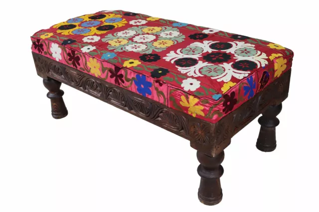 Massivholz orient ottoman Posterbank Sessel Bank Stuhl Hocker Sitzbank bench 23B