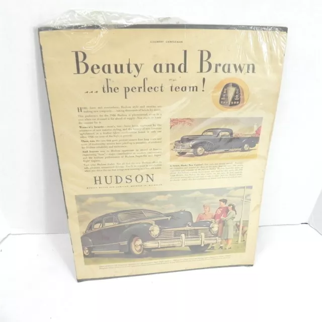 Vintage 1946 Hudson Motor Company Cars Advertisement Country Gentleman Magazine