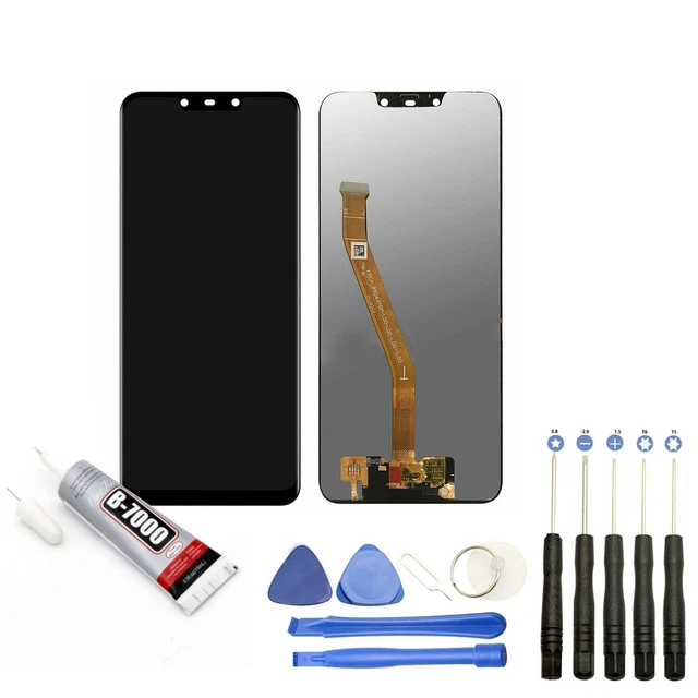 VITRE + ECRAN LCD pour Huawei Mate 20 Lite 6.3" NOIR + OUTILS + COLLE