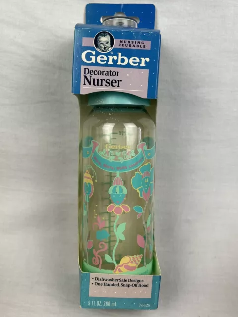 Gerber Decorator Nurser Baby Bottle "Mary Mary Quite Contrary" Nursery Rhyme VTG