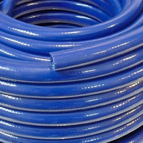 Blue Braided Flexible PVC Hose Pipe for Water Air Oil & Gases Reinforced Tubing