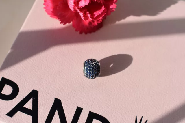 Authentic Sterling Silver 925 PANDORA Blue Pave Lights Charm (791172)