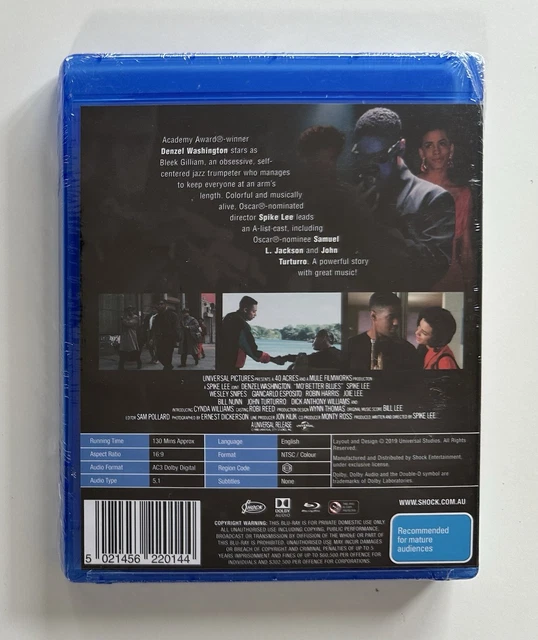 Spike Studio MO' BETTER BLUES (Blu-ray) Region B Spike Lee Denzel Washington New ...