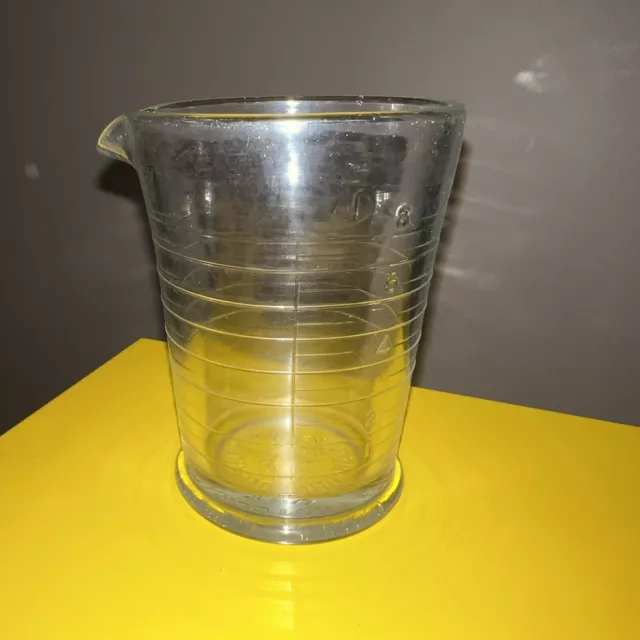Vintage Kodak Eight Ounce Dark Room Measuring Glass Cup 