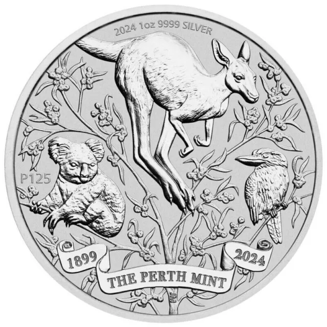 Australien 1 $  2024 The Perth Mint 125. Jubiläum  1 OZ Silber 999.9 ST / BU