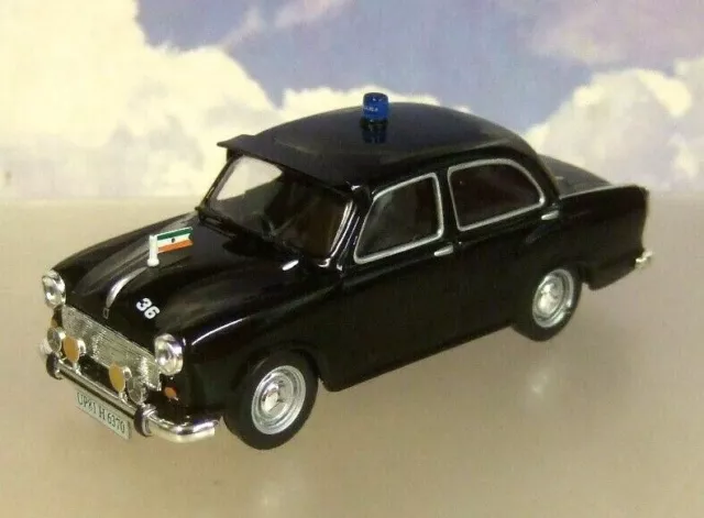 Atlas 1/43 D/Cst Hindustan Ambassador/Morris Oxford Indian Police Car India 1980