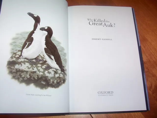 WHO KILLED THE GREAT AUK Arctic Bird Extinct Extinction Auks Sea Birds Book NEW 2