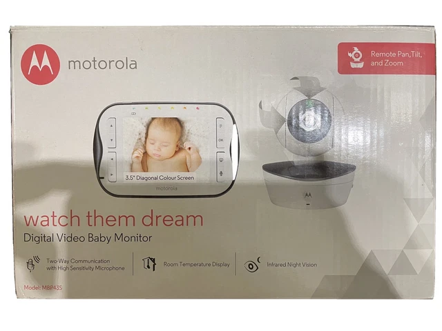 Motorola MBP43s DIGITALES VIDEO BABYMONITOR + Infrarot Nachtsicht ZOOM PAN NEIGUNG