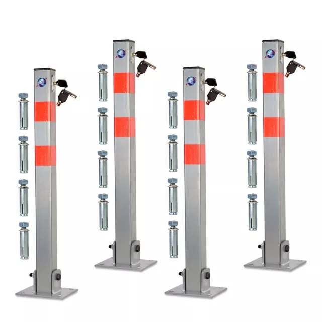 Folding Locking Parking Bollard Post Barrier Security Driveway Car Park Drive UK