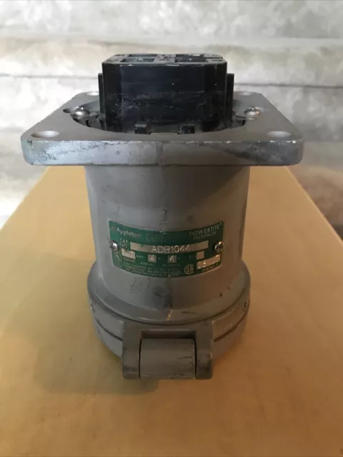 Appleton ADR1044, Pin and Sleeve Receptacle, 100A, 4-Pole, 4-Wire, 600VAC/250VDC