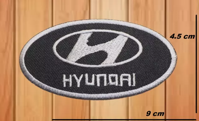 Hyundai Motor Car Badge Embroidered Iron or Sew On Patch Applique Logo