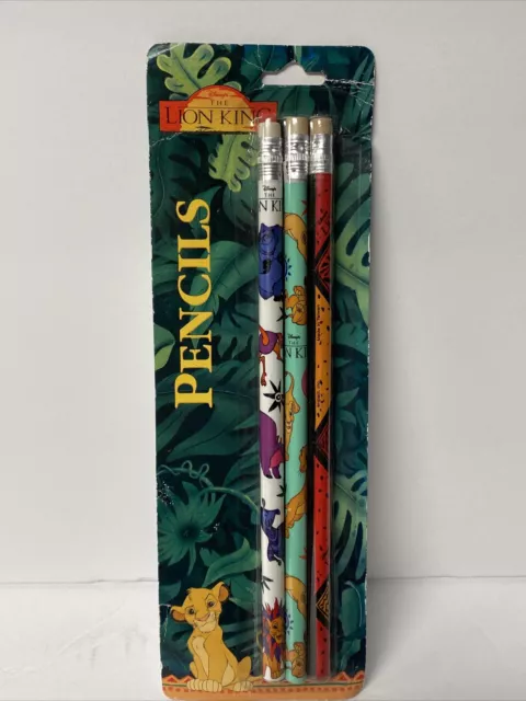 Vintage Disney The Lion King Wooden Pencils School Supplies Simba NIP