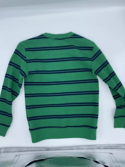 FADED GLORY SHIRT Boys Sz M (8) Green Navy Pullover Top Striped Pre ...